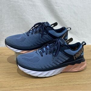 Hoka One One Blue/Light Coral/White Women's Athletic Shoes